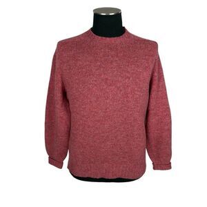 Vintage Scottish Wool Coral Knit Crew Sweater - Men’s 44/XL
